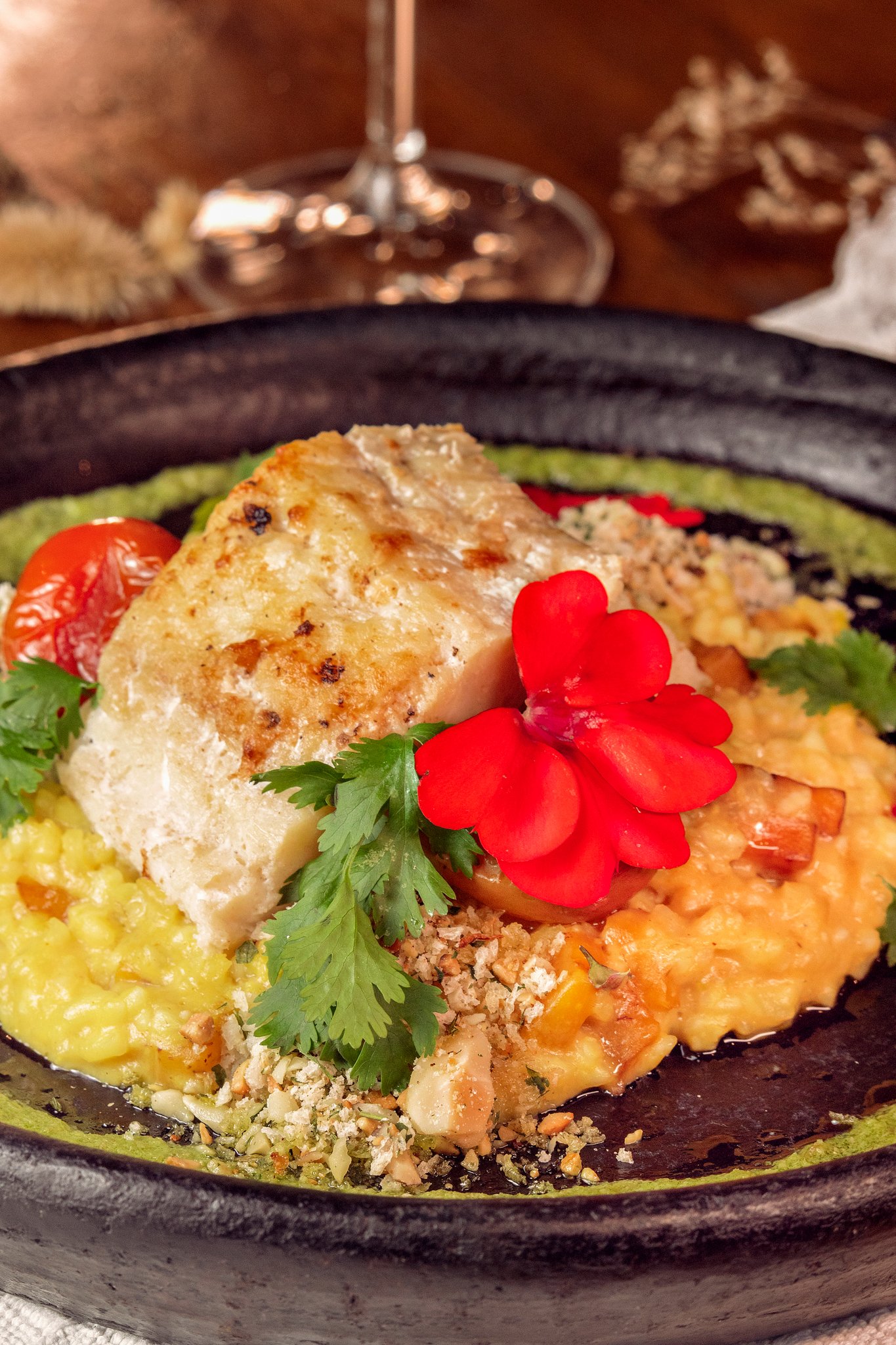 Risoto de Banana com Bacalhau